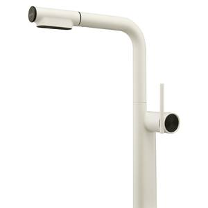 Robinet en laiton blanc crème moderne buse d'aérateur d'eau anti-éclaboussures robinet d'évier rotatif flexible à tirette sortie d'eau à double mode - Product Image 6