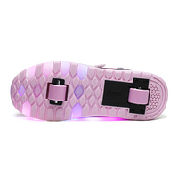 SEVEN Chaussures de roller lumineuses à LED unisexes avec charge USB pour filles, garçons et adultes - Cadeaux