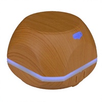 Diffuseur d'huiles essentielles ultrasonique USB 150 ml, humidificateur d'aromathérapie, lumière LED à effet bois pour la maison et le bureau