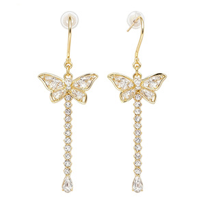 Pendientes de tuerca de moissanita VVS GRA de corte redondo con diseño de cola de pez de líneas simples, rellenos de oro de 14K, joyería de uso diario para mujer - Product Image 6