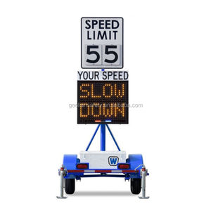 الصين متغير قياس حركة المرور لافتات التحذير الحد من سرعة الرادار عرض المجلس أدى الشمسية رادار السرعة علامة - Product Image 2