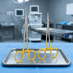 Porte-aiguilles/porte-sutures manuel réutilisable en acier inoxydable TC Mayo Hagar pour inserts TC et anneaux dorés à découper - Product Image 2