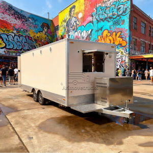 Small Mobile Cheap <strong>Food</strong> Truck Modern Commercial Street <strong>Trailer</strong> Coffee Pizza <strong>Fast</strong> <strong>Food</strong> Cart <strong>Trailer</strong> with Porch Full Kitchen - Product Image 4