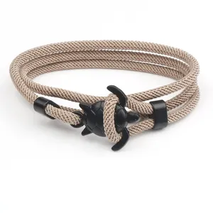 Bracelet de Couple de tortue réglable créatif nouveau Design Bracelet de corde tricoté de tortue d'animal