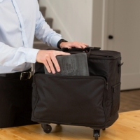 Refroidisseur de vin professionnel personnalisé 12 bouteilles Transporteur Sac à roulettes Sac isotherme de vin étanche Bagages de vin avec séparateurs amovibles