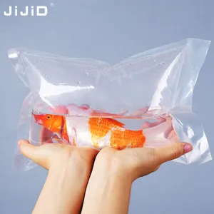 JIJID Promotional Seafood Aquarium Oxygen Air Cushion Shockproof Clear Plastic Bag Live Fish Shrimp Oxygen Takeout Packaging Bag