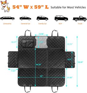 Funda Impermeable para Asiento Trasero de Coche para Mascotas, Resistente a los Arañazos, Antideslizante, Duradera y Suave, 600D - Product Image 6
