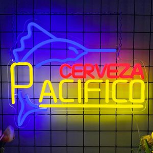 Letrero Luminoso LED Pacific Beer con Alimentación USB, Luz Ambiental Decorativa para Escaparates, Entradas, Indicador de Calle, 5V - Product Image 6
