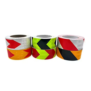 Factory Price 5cm Wide Fluorescent Green Black Arrows Sign <strong>Reflective</strong> <strong>Tape</strong> for Warning - Product Image 1