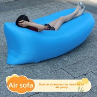Canapé gonflable d'extérieur, chaise longue gonflable portable et imperméable, lit d'air coupe-vent sans formaldéhyde