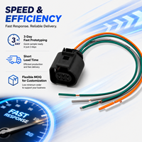 Maßgefertigtes Kupferkern-Adapterkabel-Set für Motorrad- und Auto-Elektronik Wischermotor-Steckverbinder IP65 Wasserdicht PBT/PVC-Kabel