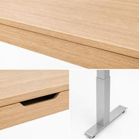 Bureau debout électrique avec plateau en bois, hauteur réglable, ergonomique, pour bureau à domicile, avec tiroirs