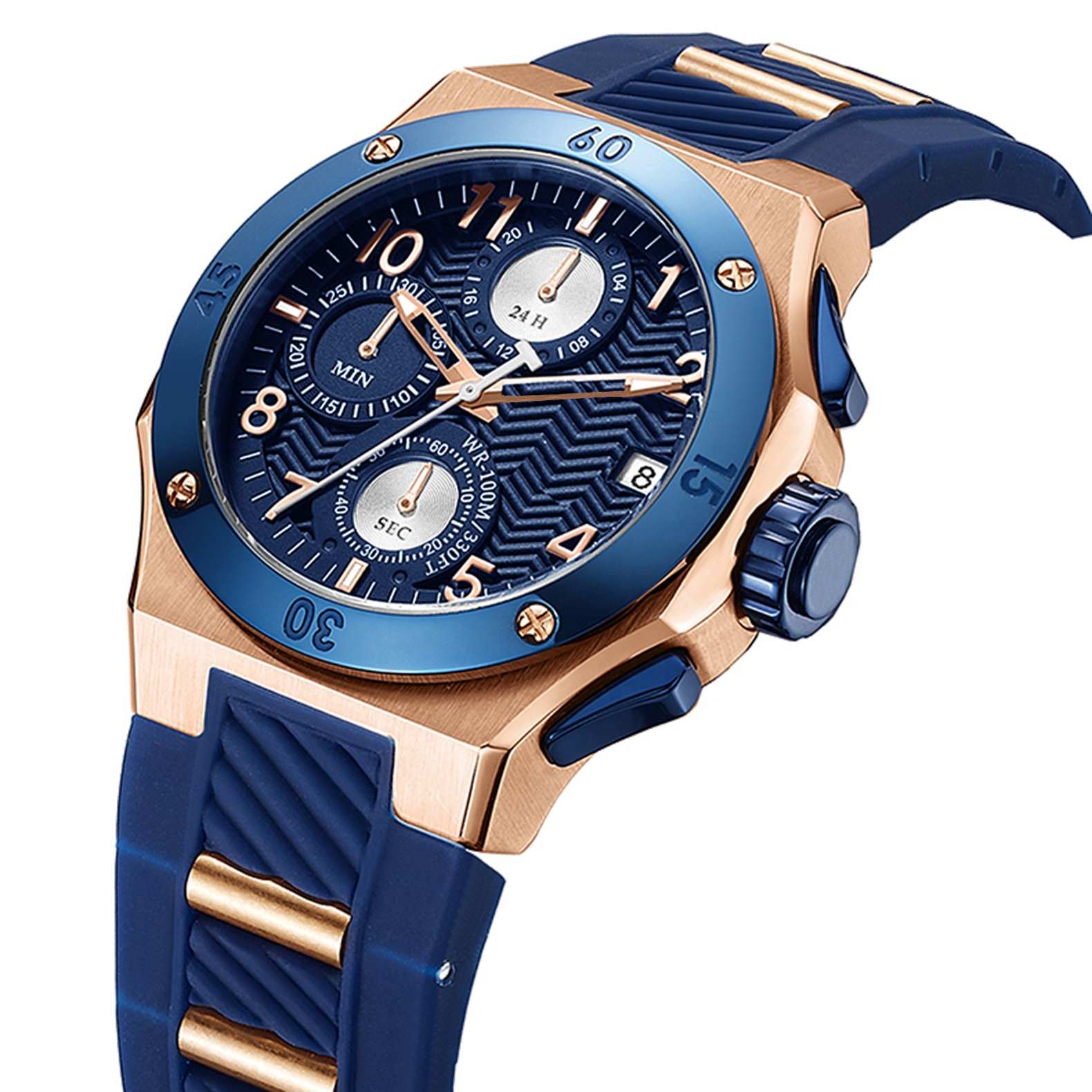 Custom Logo Reloj De Hombre Waterproof Chronograph Wrist Watch Japan Movement Uhr Luxury Watches OEM Man Sport Watch
