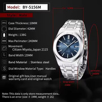 Reloj de Cuarzo para Hombre BENYAR 5156 de Moda, Multifuncional, Resistente al Agua, Automático, Luminoso, con Cronógrafo, Relogio Masculino