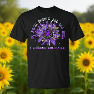 No Should End Too Soon - Camiseta con estampado digital de girasoles para adultos, unisex, cuello redondo, manga corta, con estampado digital - Product Image 3