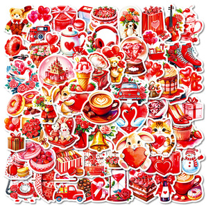 56 Stuks Nieuwe Bekentenis Cadeau Stickers Creatieve Persoonlijkheid Romantische Valentijnsdag Tanabata Graffiti Waterdichte Stickers - Product Image 5