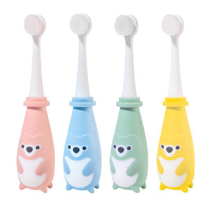 Spazzolino da denti da allenamento simpatico orsetto spazzolino da denti per bambini a forma di cartone animato strumento per l'igiene orale dentale per bambini spazzolino da denti antiscivolo - Product Image 1