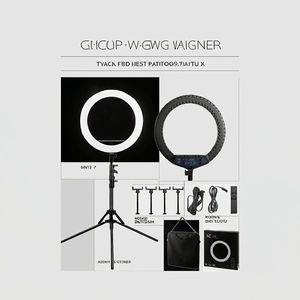 Lampe de photographie à anneau lumineux LED pour selfie portable professionnelle de 21 pouces, trépied, lampe de remplissage, 100-240VAC 72W - Product Image 3