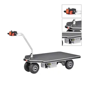 Hand Truck Heavy Duty 500KG Mini Electric Platform Cart Hand Pallet Truck Trolley Cart With CE