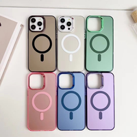 Coque de téléphone en PC rigide et acrylique avec cadre d'objectif de haute qualité, placage IMD, laser et couvercle magnétique pour iPhone 15 Pro Max, 16, 17 Pro Max