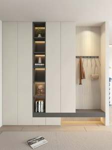 Modern Style Integrated Wooden Bedroom Cabinet Custom Whole House <b>Wardrobe</b> for Dining Living Room Hotel School Home - Product Image 6