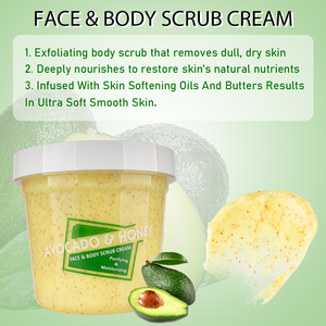 Scrub Corpo al Miele e Avocado Biologico Disaar, <span class=keywords><strong>Crema</strong></span> Detergente Profonda per Adulti, Contiene Glicerina e Senza Sostanze Chimiche, Fornitura OEM/ODM - Product Image 4