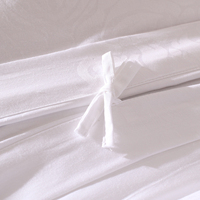 Parures de draps de qualité hôtelière 100% coton personnalisées, style uni, satin jacquard, motif floral, drap plat, 4 pièces pour usage domestique