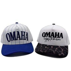 Gorro de Béisbol de Alta Calidad Personalizado <span class=keywords><strong>OMAHA</strong></span>, Estilo Snapback de Dos Tonos, Estructurado, Unisex, Deportivo, de Golf, de 5 Paneles, Premium, OEM - Product Image 1