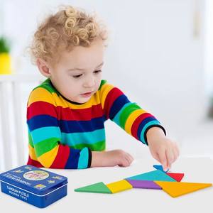 Nouveauté 2026 : Jouet éducatif Montessori <span class=keywords><strong>en</strong></span> bois pour enfants – Tangram, forme géométrique, œuf, cœur, puzzle géométrique - Product Image 5