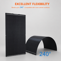 Module de panneau solaire flexible en fibre de verre 12 volts 150W, cellule monocristalline de type N à haute efficacité pour la charge de batterie 12V de cabine de van