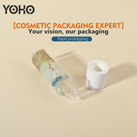 Emballage cosmétique personnalisable, flacon en plastique PET cylindrique de 60 ml, bouchon à vis, toner de qualité supérieure, marque YOHO, OEM/ODM disponible, personnalisable