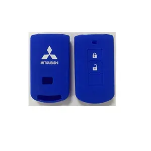 2按钮遥控钥匙套，适用于三菱Lancer EX Evolution Grandis带徽标的空白钥匙壳Fob钥匙套