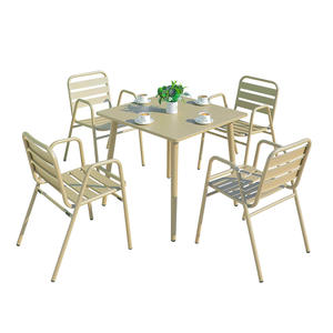 Nouvelles chaises de table d'extérieur imperméables en alliage d'aluminium pour jardin villa cour balcon mobilier d'extérieur commercial - Product Image 4