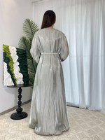 Abaya musulmane pour femmes de haute qualité K-35, en satin de soie, style turc, grande taille, longueur cheville, coupe ajustée, pour mariage et usage quotidien