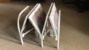 Nhà Máy Bán buôn kim loại gấp giường thép giường đơn sắt gấp khung giường - Product Image 4