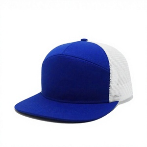 Gorra Snapback de Malla Azul y Blanca de 6 Paneles con Logotipo y Color Ajustables, Estilo para las Cuatro Estaciones, Producción en Vietnam, Prenda Casual de Alta Calidad - Product Image 1