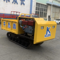 Neuer 1500kg Diesel-Hydraulik-Raupenkipper 4x4 Linkslenker mit Yuchai-Motor und Dongfeng-Getriebe, Kleiner Mini-Dumper mit Selbstladefunktion