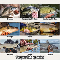 Ensemble de 25 leurres de pêche, leurres durs et souples, kits d'appâts de pêche, équipements de pêche, ensemble complet