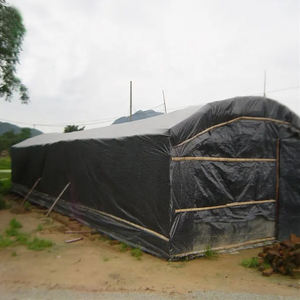 Bâche en HDPE imperméable anti-UV, film de <span class=keywords><strong>serre</strong></span> tissé à grille noir et blanc - Product Image 6