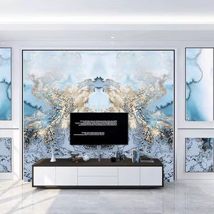 Feuilles de marbre en PVC légères Installation facile et panneau mural en marbre uv bricolage pour la décoration murale de la maison - Product Image 3