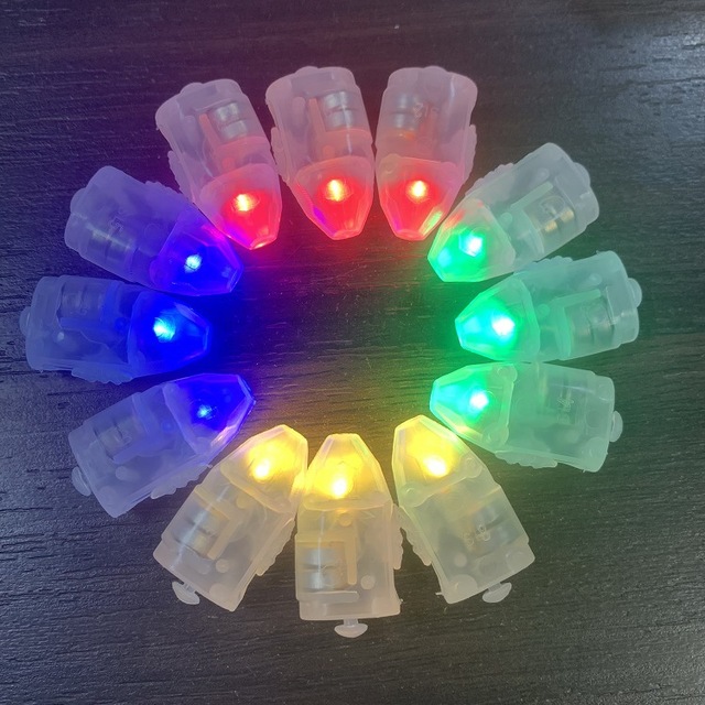 LED Glowing Plastic Blow Light Switch Flash Colorful Light Bullet Lantern Festival Party Decorative Button Battery Light