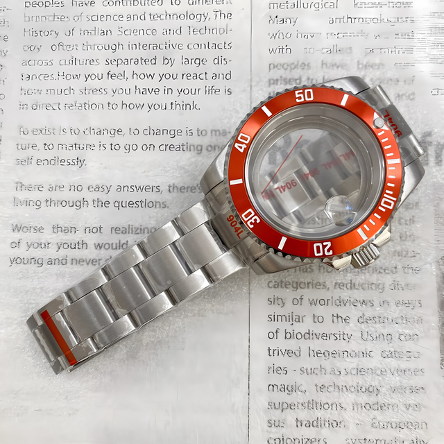 Factory Wholesale GuHe Waterproof 40mm Watch Case 316L Stainless Steel Sapphire Glass for NH35/NH34