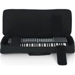 Échantillon gratuit Sac de clavier numérique électronique à 76 touches en tissu Oxford imperméable résistant à l'usure en coton noir rembourré - Product Image 4
