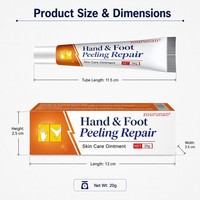 Crème réparatrice pour les mains et les pieds Zourunan, crème hydratante pour les peaux sèches et gercées, onguent adoucissant pour les callosités, 20g, étiquette blanche, OEM, vente en gros