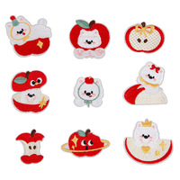 Écussons brodés « Apple Puppy » thermocollants ou à coudre, parfaits pour les accessoires vestimentaires DIY tels que vêtements, sacs et chapeaux
