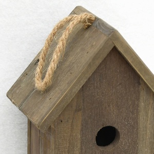 Vintage çiftlik ahşap kuş evleri asılı Birdhouse açık kapalı ahşap bahçe besleyici ağaç kuş evi ahşap kuş evi - Product Image 3