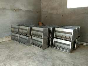 Mangeoires d'engraissement de porcs d'engraissement de porc double 10 trous SUS 304 à deux côtés - Product Image 4