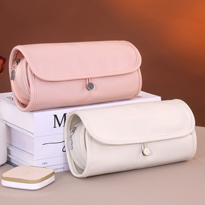 Bote de cuero Pu resistente al agua, bolsa de cosméticos, organizador de brochas de maquillaje, brocha de maquillaje magnética, bolsa enrollable, tema de agua - Product Image 3