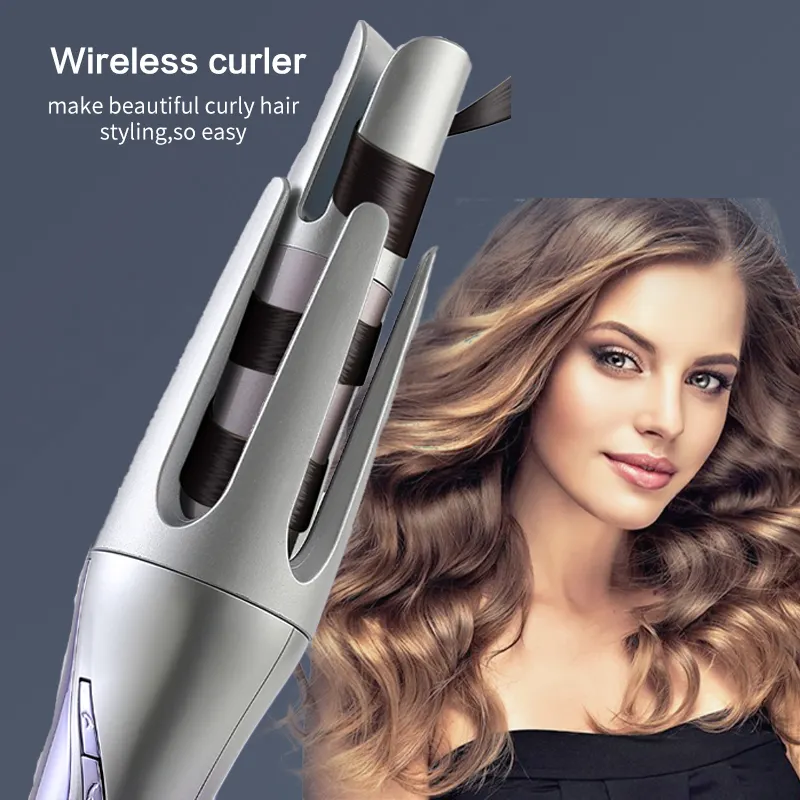 Factory Price Portable Cordless Automatic Rotating Curling Iron Professional Long Barrel For Outdoor Use