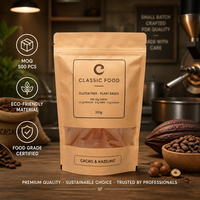 Sacs à café personnalisés en papier kraft à fond plat, imprimés en héliogravure, avec fenêtre transparente, pochette autoportante, qualité alimentaire, thermoscellables, écologiques